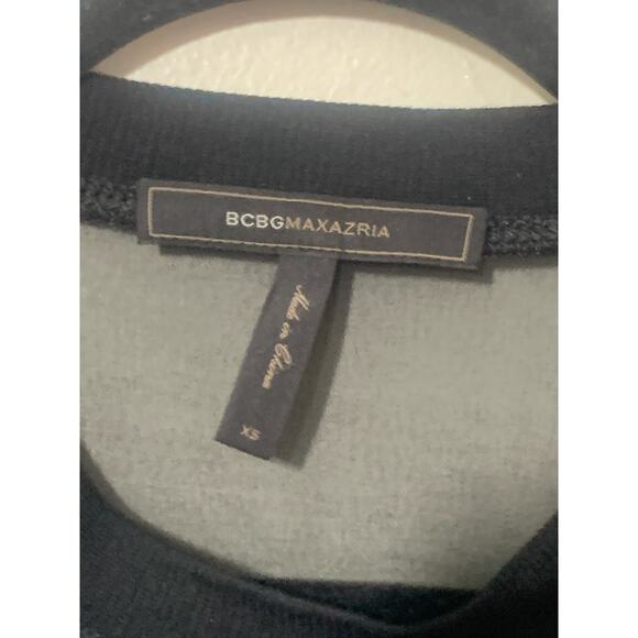 BCBGMAXAZRIA sz XS Sheer Lace Combo Hi Lo IZA Top Blouse - Picture 6 of 12